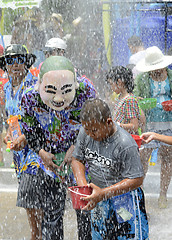 Image showing ASIA THAILAND AYUTTHAYA SONGKRAN FESTIVAL