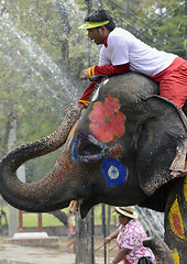 Image showing ASIA THAILAND AYUTTHAYA SONGKRAN FESTIVAL