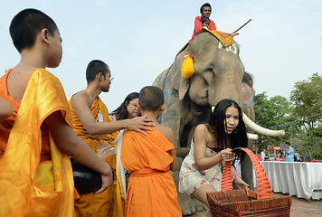 Image showing ASIA THAILAND AYUTTHAYA SONGKRAN FESTIVAL