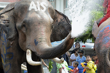 Image showing ASIA THAILAND AYUTTHAYA SONGKRAN FESTIVAL