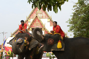 Image showing ASIA THAILAND AYUTTHAYA SONGKRAN FESTIVAL