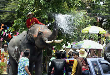 Image showing ASIA THAILAND AYUTTHAYA SONGKRAN FESTIVAL