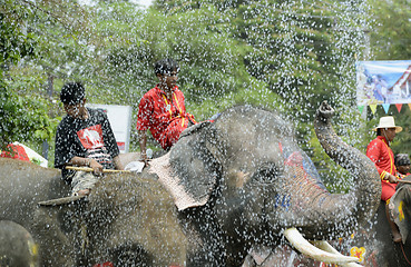 Image showing ASIA THAILAND AYUTTHAYA SONGKRAN FESTIVAL