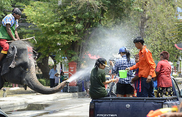 Image showing ASIA THAILAND AYUTTHAYA SONGKRAN FESTIVAL