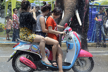 Image showing ASIA THAILAND AYUTTHAYA SONGKRAN FESTIVAL