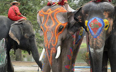 Image showing ASIA THAILAND AYUTTHAYA SONGKRAN FESTIVAL