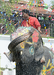 Image showing ASIA THAILAND AYUTTHAYA SONGKRAN FESTIVAL