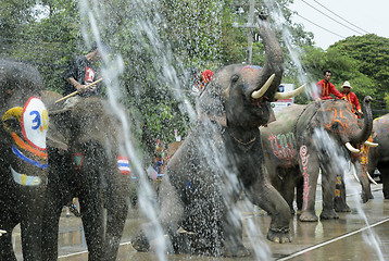 Image showing ASIA THAILAND AYUTTHAYA SONGKRAN FESTIVAL