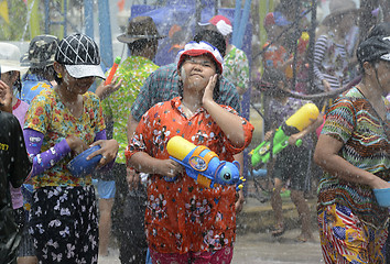 Image showing ASIA THAILAND AYUTTHAYA SONGKRAN FESTIVAL