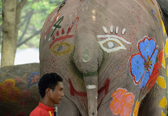 Image showing ASIA THAILAND AYUTTHAYA SONGKRAN FESTIVAL