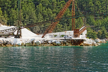 Image showing Thassos white marble quarry