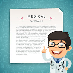 Image showing Aquamarine Medical Background with Doctor