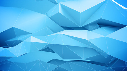 Image showing Abstract geometric shapes. Blue.