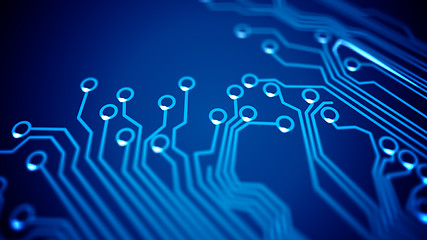 Image showing Circuit board's signals. 