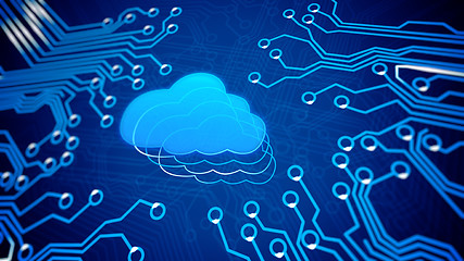Image showing Circuit board with Cloud.