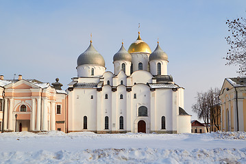 Image showing oldest in Russia Cathedral of St. Sophia. Veliky Novgorod at sunny winter day