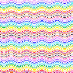 Image showing Bright color wavy lines pattern