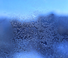 Image showing Ice pattern on winter glass