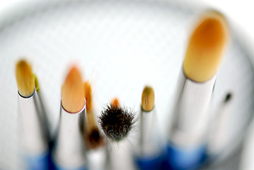 Image showing Paintbrushes macro