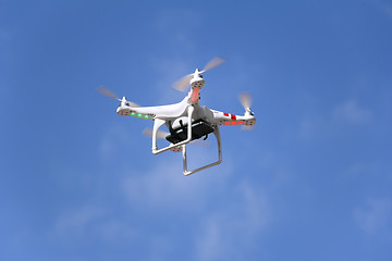 Image showing Drone is flying 