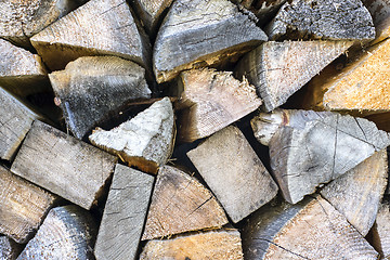 Image showing Stack of wood