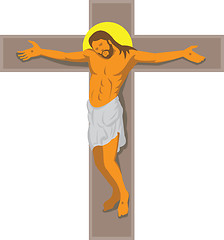 Image showing Jesus Christ on Cross Retro
