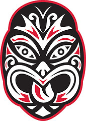 Image showing  Maori Tiki Moko Tattoo Mask Retro