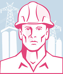 Image showing Construction Engineer Worker Hardhat