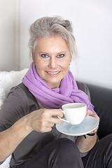 Image showing woman and coffee