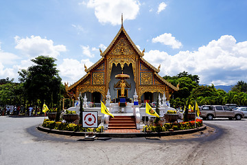 Image showing Old wooden church of Wat Lok Molee Chiang mai 