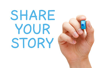 Image showing Share Your Story Blue Marker