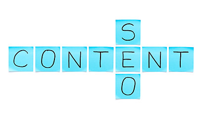 Image showing Content SEO Blue Sticky Notes