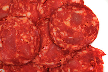 Image showing fresh salami background