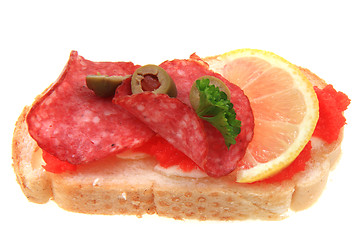 Image showing open sandwich (traditional czech) 