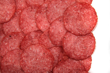 Image showing fresh salami background