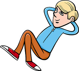 Image showing dreamer boy cartoon illustration