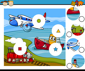 Image showing match pieces game cartoon