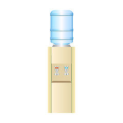 Image showing Office water cooler with hot and cold potable