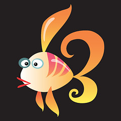 Image showing Cartoon fish on a neutral background