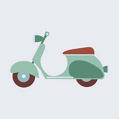 Image showing Vintage scooter on a neutral background