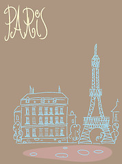 Image showing Travel background postcard Paris