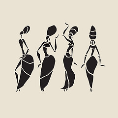 Image showing African silhouette set.