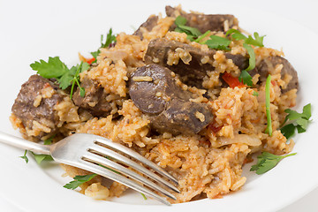 Image showing Armenian liver pilaf