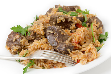 Image showing Armenian liver pilaf