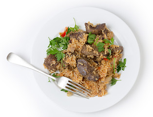 Image showing Armenian liver pilaf