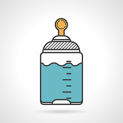 Image showing Baby bottle flat vector icon