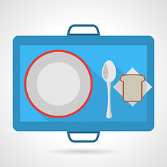 Image showing Colored vector icon for food tray
