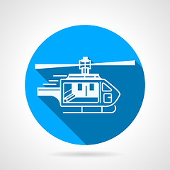 Image showing Round vector icon for ambulance helicopter