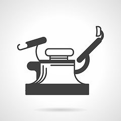 Image showing Gynecology chair black vector icon
