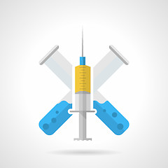 Image showing Abstract colorful vector icon for vaccination